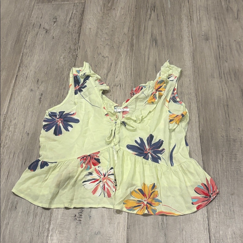 O'Neill Floral Sleeveless Top - Yellow and Blue